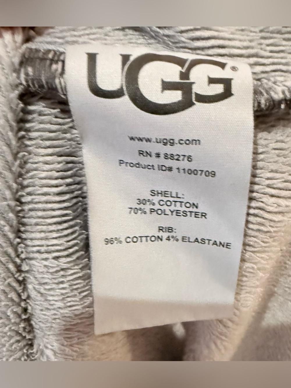 UGG Morgan Side Zip Distressed Sweatshirt in Gray Size Medium - Picture 9 of 10